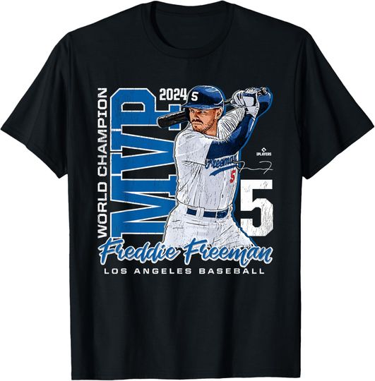 Discover 2024 World Champion MVP Freddie Freeman Los Angeles MLBPA T-Shirt