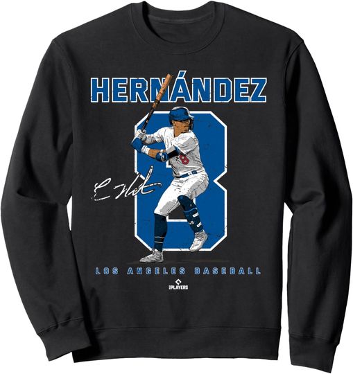 Discover Number and Portrait Kike Hernandez Los Angeles MLBPA Sweatshirt