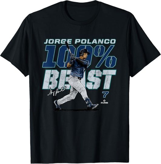 Discover 100% Beast Jorge Polanco Seattle MLBPA T-Shirt