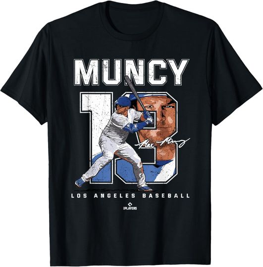 Discover Number and Portrait Max Muncy Los Angeles MLBPA T-Shirt
