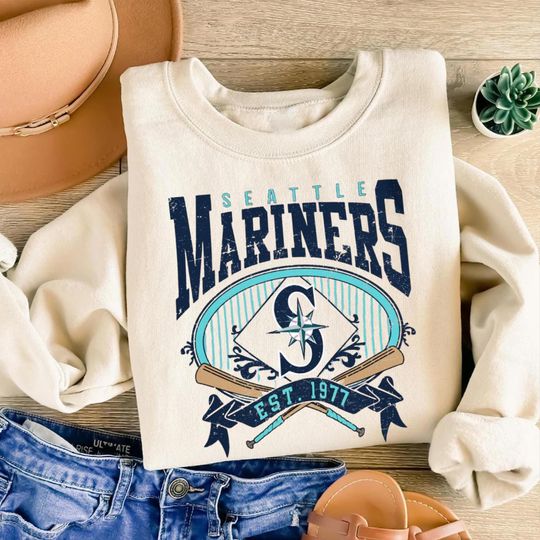 Discover Seattle Baseball Sweatshirt, Vintage Sports Fan Crewneck, Retro Unisex Baseball Gift