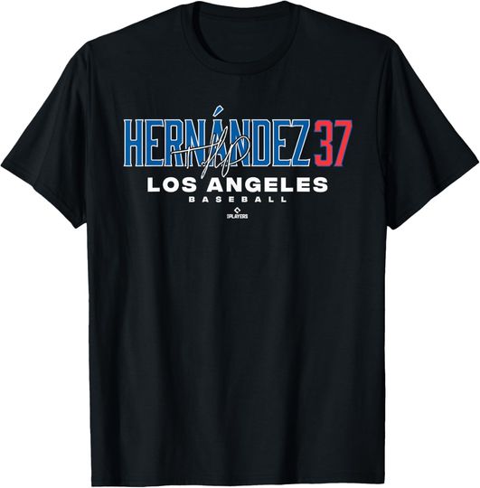 Discover Name Number City Teoscar Hernandez 37 Los Angeles Baseball T-Shirt