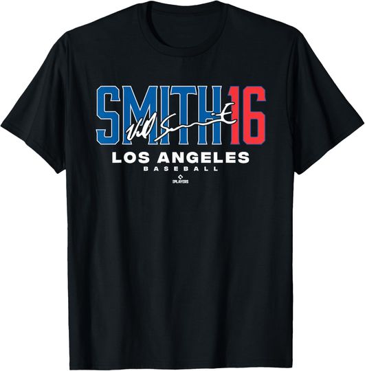 Name Number City Will Smith 16 Los Angeles Baseball MLBPA T-Shirt