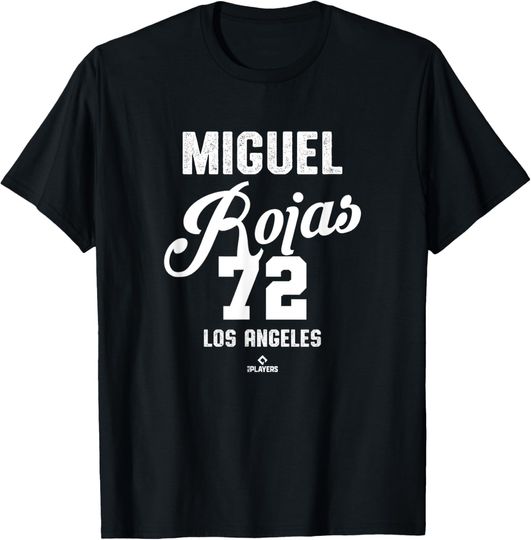 Discover Miguel Rojas 72 Los Angeles Baseball Vintage MLBPA T-Shirt