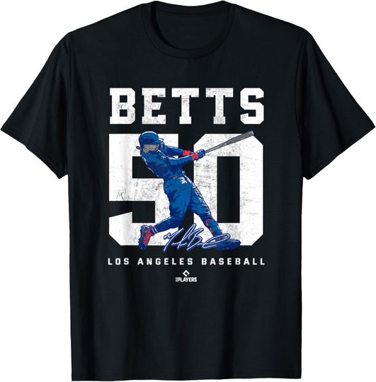 Discover Number and Portrait Mookie Betts Los Angeles MLBPA T-Shirt