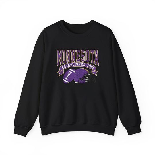 Discover EMBROIDERED Minnesota Football Sweatshirt, The Vikes Sweatshirt, Vintage Minnesota Crewneck, Viking Sweatshirt, Minnesota Fan Gift ESE253