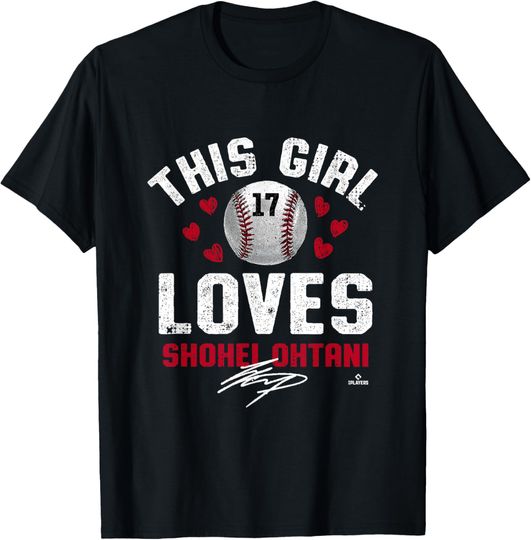 Discover This Girl Loves Shohei Ohtani Los Angeles MLBPA T-Shirt