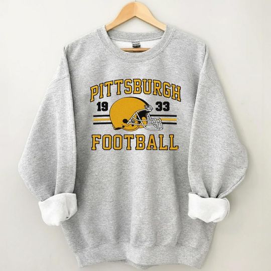 Discover Pittsburgh Football Vintage Embroidered Sweatshirt, Vintage Pittsburgh Crewneck, Gift for Football Fan, Game Day Gift