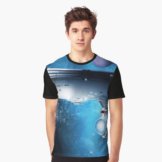 Discover Enterprise A - Where Silence Has Lease Graphic T-Shirt