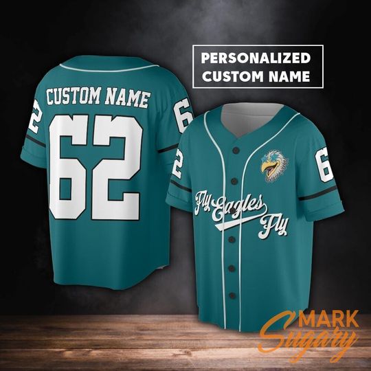 Discover Custom Name And Number Eagles Football Jersey, Baseball Jersey, Football Jersey Shirt, Game Day Merch Gift For Fan