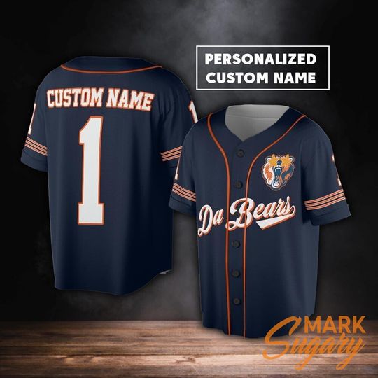 Discover Custom Name And Number Chicago Football Jersey, Baseball Jersey, Football Jersey Shirt, Game Day Merch Gift For Fan
