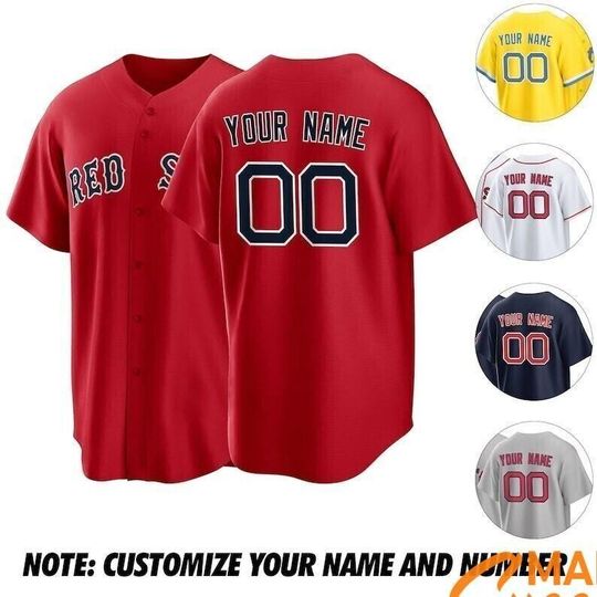 Discover Boston Baseball Jersey, Boston Baseball Custom Jersey For Fans, Baseball Jersey Printed Customize Your Name And Number