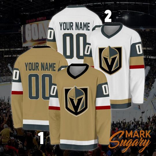 Discover Personalized Vegas Golden Knights Hockey Jersey, Jersey For Men With Your Team Name, Fan Hockey Jersey