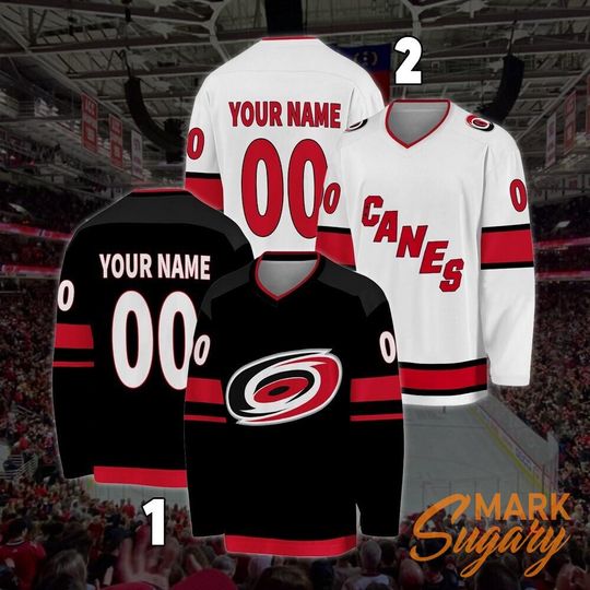 Personalized Carolina Hurricanes Hockey Jersey, Jersey For Men With Your Team Name, Fan Hockey Jersey