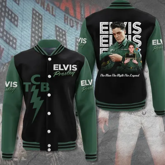 Discover Elvis Presley Baseball Jacket, King Of Rock N Roll Unisex Jacket
