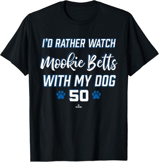 Discover With My Dog Mookie Betts Los Angeles Baseball MLBPA T-Shirt
