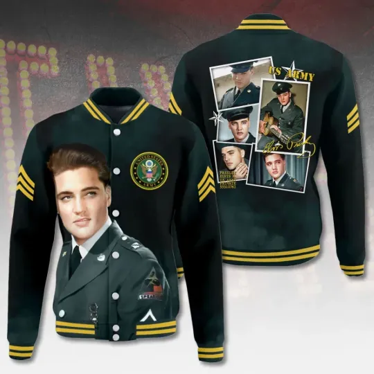 Discover Elvis Presley Baseball Jacket, King Of Rock N Roll Unisex Jacket