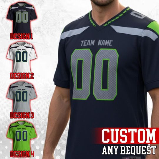 Discover Personalized Seattle Football Famous Team Uniform Jersey For Men Women And Kid, Football Us, Football Gameday Jersey 24925DN59