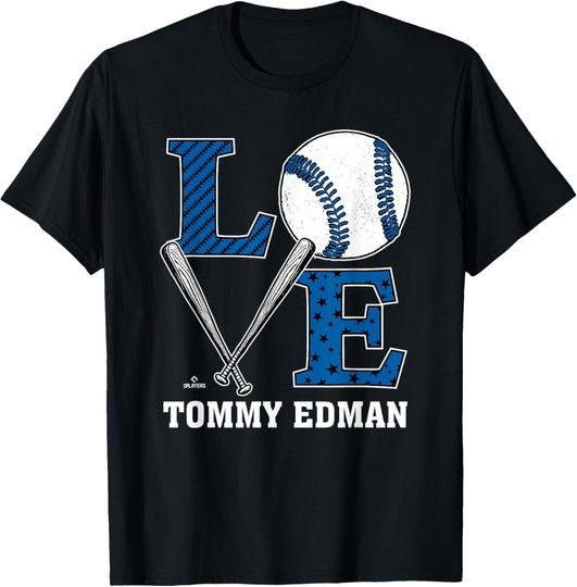 Discover Distressed Baseball Love Tommy Edman Los Angeles Baseball T-Shirt