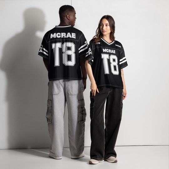 Discover Tate McRae Boxy American Football Jersey | T8 Concert Outfit | Tate Mcrae Merch & Gift Shirt