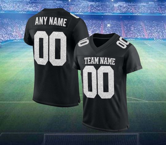 Personalized Glitter Team Name & Number Football Jersey For Adult Kid,Custom Mesh Football Jersey Shirt,Game Day Commitment ,Game Day Outfit