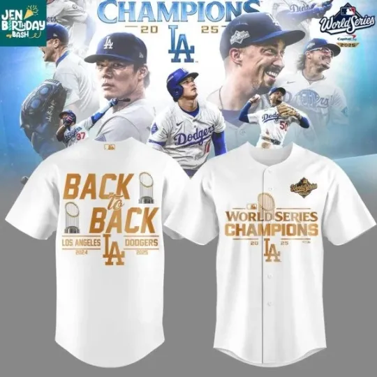 Discover LA Dodgers Claiming World Series Champions 2025 White Baseball Jersey