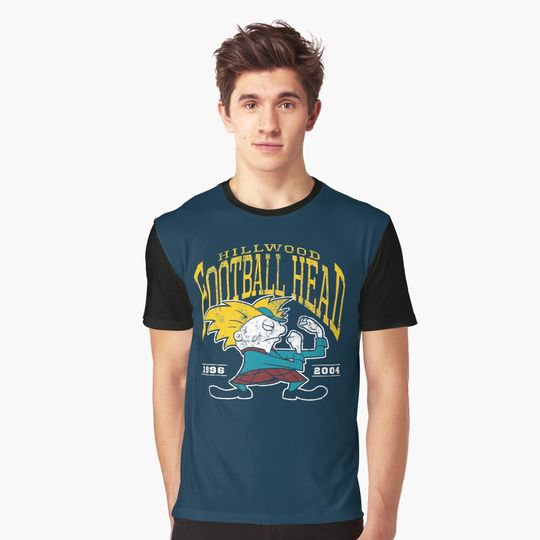 Discover Football Head Graphic T-Shirt