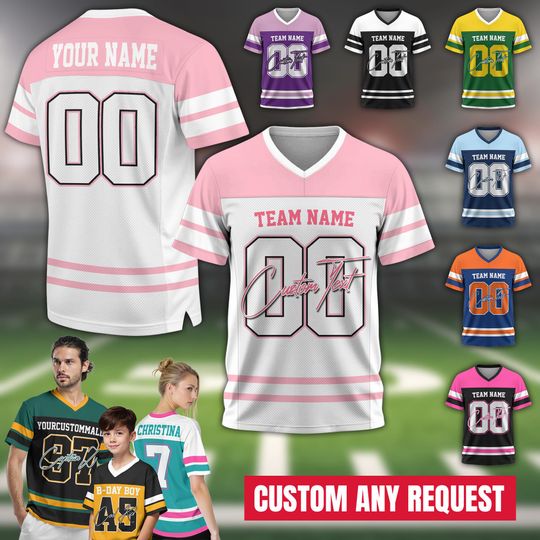 Personalized Jersey with Name Number Logo, Custom team jersey Shirt For Adult Kid College football shirts, Football Fan Tee concert outfit