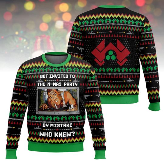 Die Hard Ugly Christmas Sweater, Funny Xmas Sweater, Movie Ugly Sweater, Christmas Gift