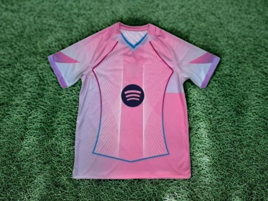 Pink NeoWave Jersey 2025 | Custom Handmade Football Shirt | Retro Futuristic Design | Limited Fan Edition