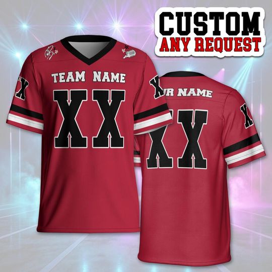 Customized Red Football Jersey Concert, Concert XX Tour Music 2025 Football Jersey, Music Fans Football Jersey, Gameday Concert 41025HC3