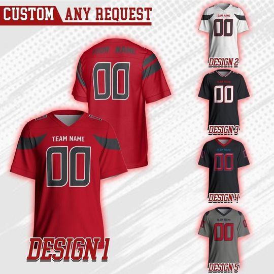 Discover Custom Houston Football Team Uniform Jersey, Custom Name Number Team Football Jersey, Football Us, Football Gameday Jersey 24925DN43
