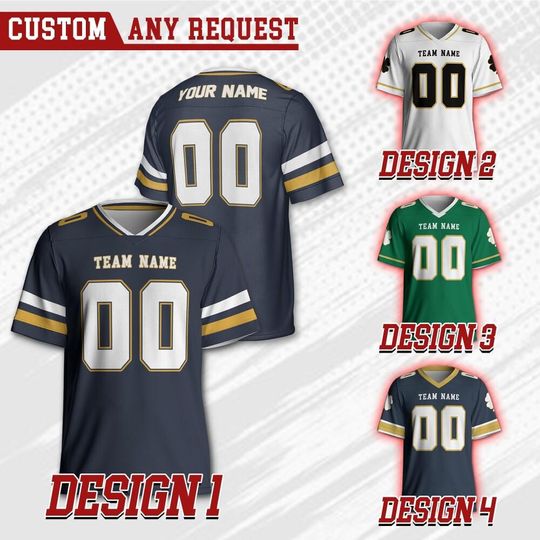 Discover Custom ND College Football Team Jersey Uniform, Custom Team Name Number Football Jersey, Irish Football, College Sports 13925HC106