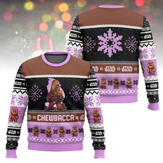 Star Wars Chewbacca Ugly Christmas Sweater, Chewbacca Xmas Sweater, Star Wars Ugly Sweater, Christmas Gift
