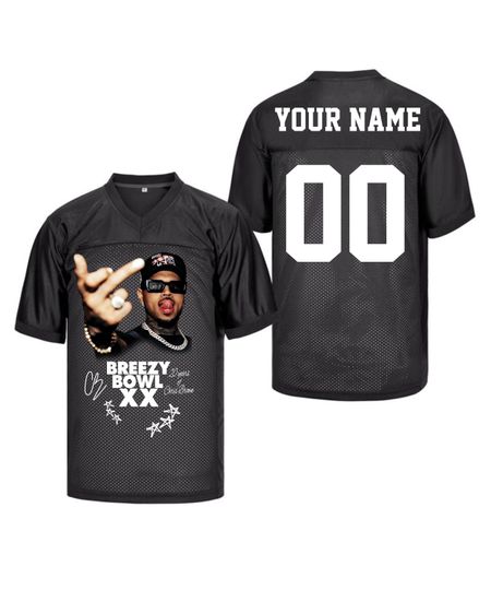 Discover Personalized Football Jersey: Breezy Bowl XX, All-Over Print, Custom Name/Number
