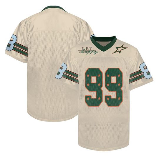 Y2k Style Baggy 99 Football Jersey for Mens Womens, Grunge V Neck Tees, Y2k Streetwear Short Sleeve Jersey Shirts, Unisex Concert Fan Gift