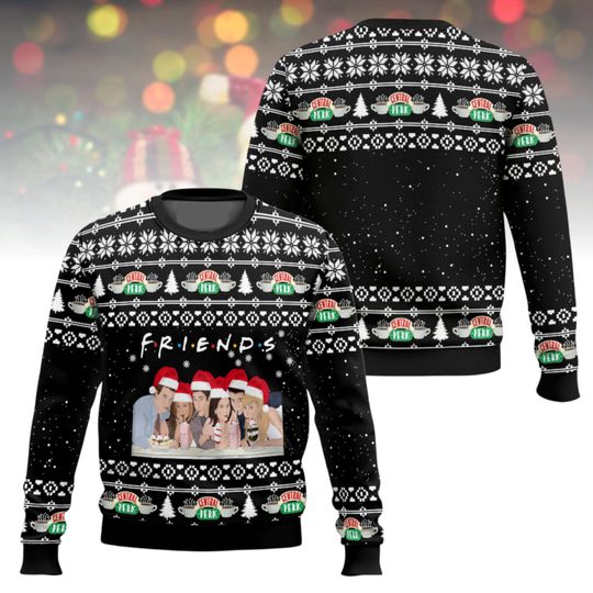 Friends Ugly Christmas Sweater, Central Perk Xmas Sweater, Funny TV Show Ugly Sweater, Holiday Gift