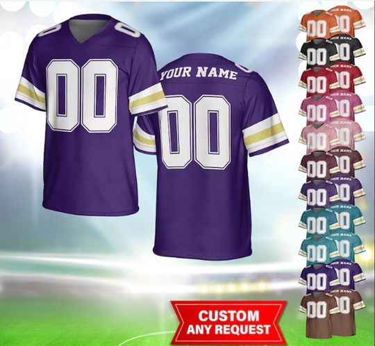 Discover Personalized Football Jersey Shirt: Custom Team Name & Number, Pink color Jersey