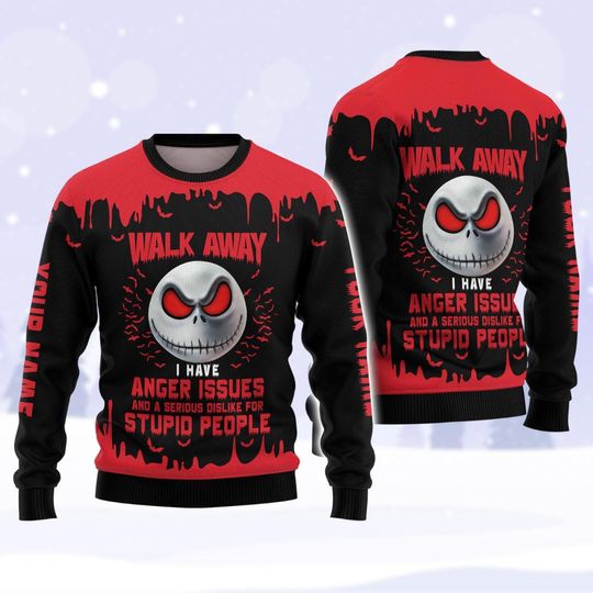 Discover Custom Jack Skellington Ugly Sweater, Nightmare Before Christmas Ugly Sweater, Disney Skeleton Christmas Sweater, Jack Sweater, Xmas Sweater