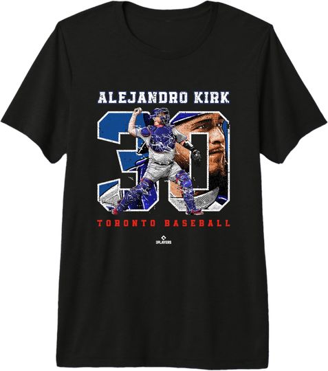 Discover Number and Portrait Alejandro Kirk Toronto MLBPA Premium Tri-blend T-Shirt