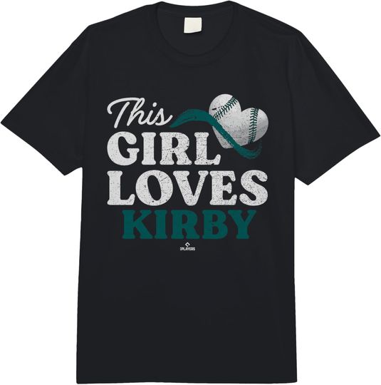 This Girl Loves George Kirby Seattle MLBPA Comfort Colors Adult Heavyweight T-Shirt