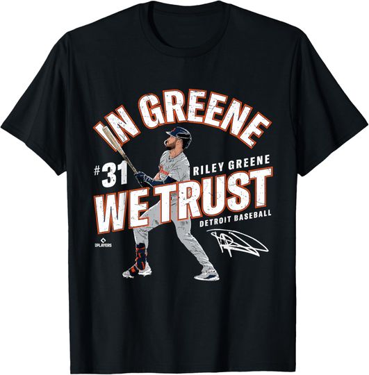 Discover In Greene We Trust Riley Greene Detroit Baseball MLBPA T-Shirt