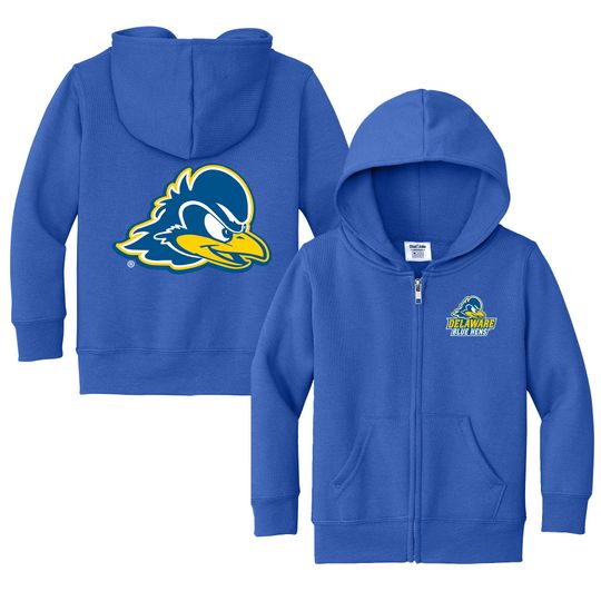 Discover Delaware Blue Hens Baby Full Zip Hoodie - UD Sweatshirt - Infant Sizes 6M-4T - Future Blue Hens Fan Gear