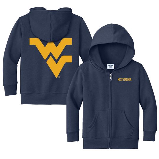 Discover West Virginia Mountaineers Baby Full Zip Hoodie - WVU Sweatshirt - Infant Sizes 6M-4T - Future Mountaineers Fan Gear