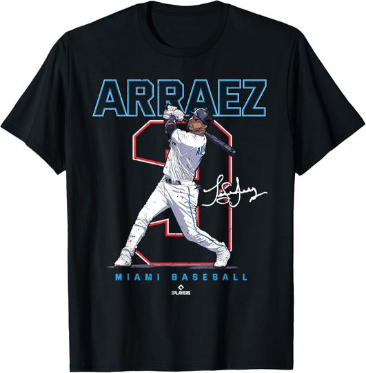 Discover Number and Portrait Luis Arraez Miami T-Shirt