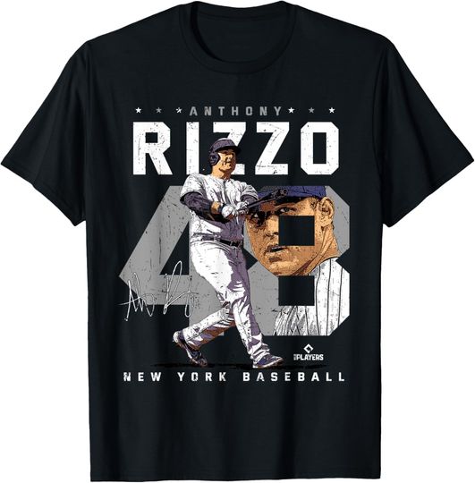 Discover Anthony Rizzo Number Portrait Tony New York MLBPA T-Shirt