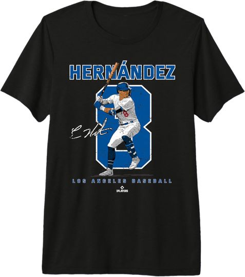 Discover Number and Portrait Kike Hernandez Los Angeles MLBPA Premium Tri-blend T-Shirt