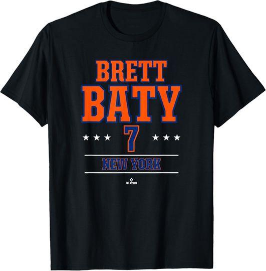 Discover Baseball Star Brett Baty New York MLBPA T-Shirt