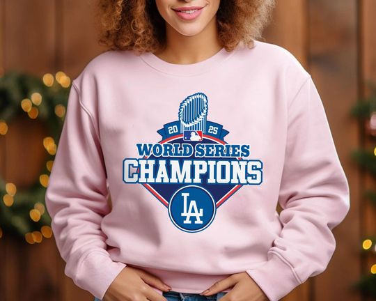 Discover 2025 World Series Champion Sweatshirt | LA Blue Baseball Pullover | Unisex Sports Fan Gift
