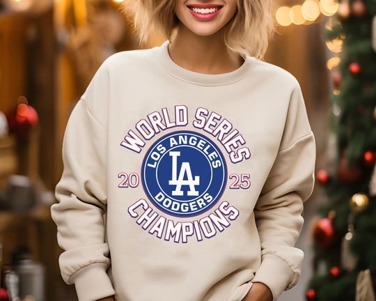 Discover 2025 LA Baseball World Series Champion Sweatshirt | Los Angeles Fan Gift | Unisex Commemorative Seal Pullover